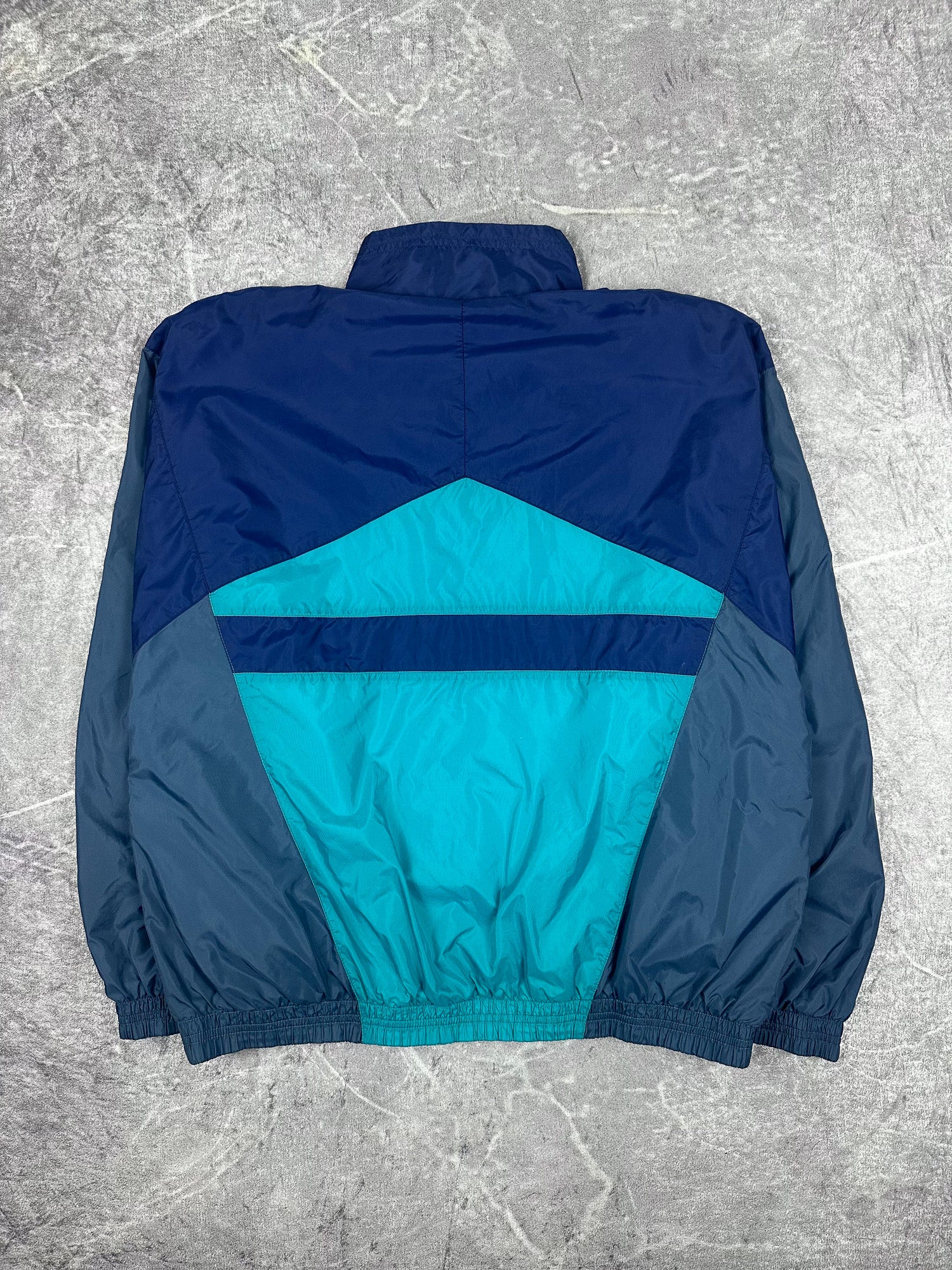 Vintage 90s Nike Colour Block Embroidered Spellout Windbreaker Jacket (L)