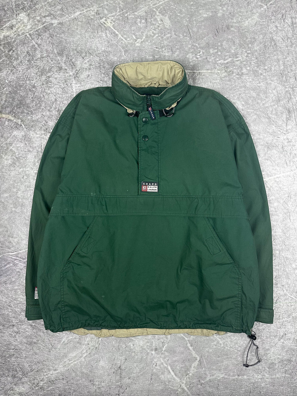 Vintage 90s Chaps Ralph Lauren Quarter Zip Pullover Windbreaker Jacket (L)