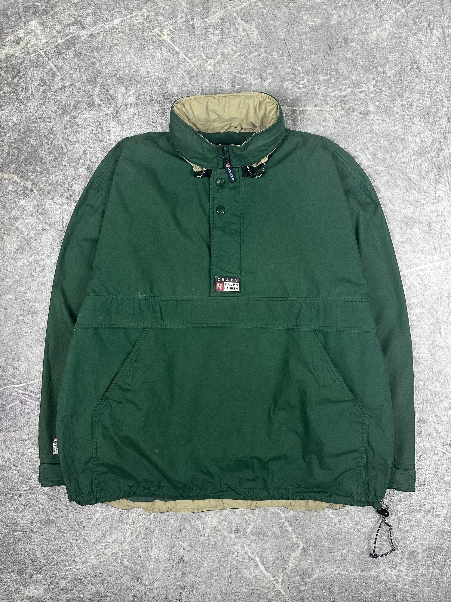 Vintage 90s Chaps Ralph Lauren Quarter Zip Pullover Windbreaker Jacket (L)