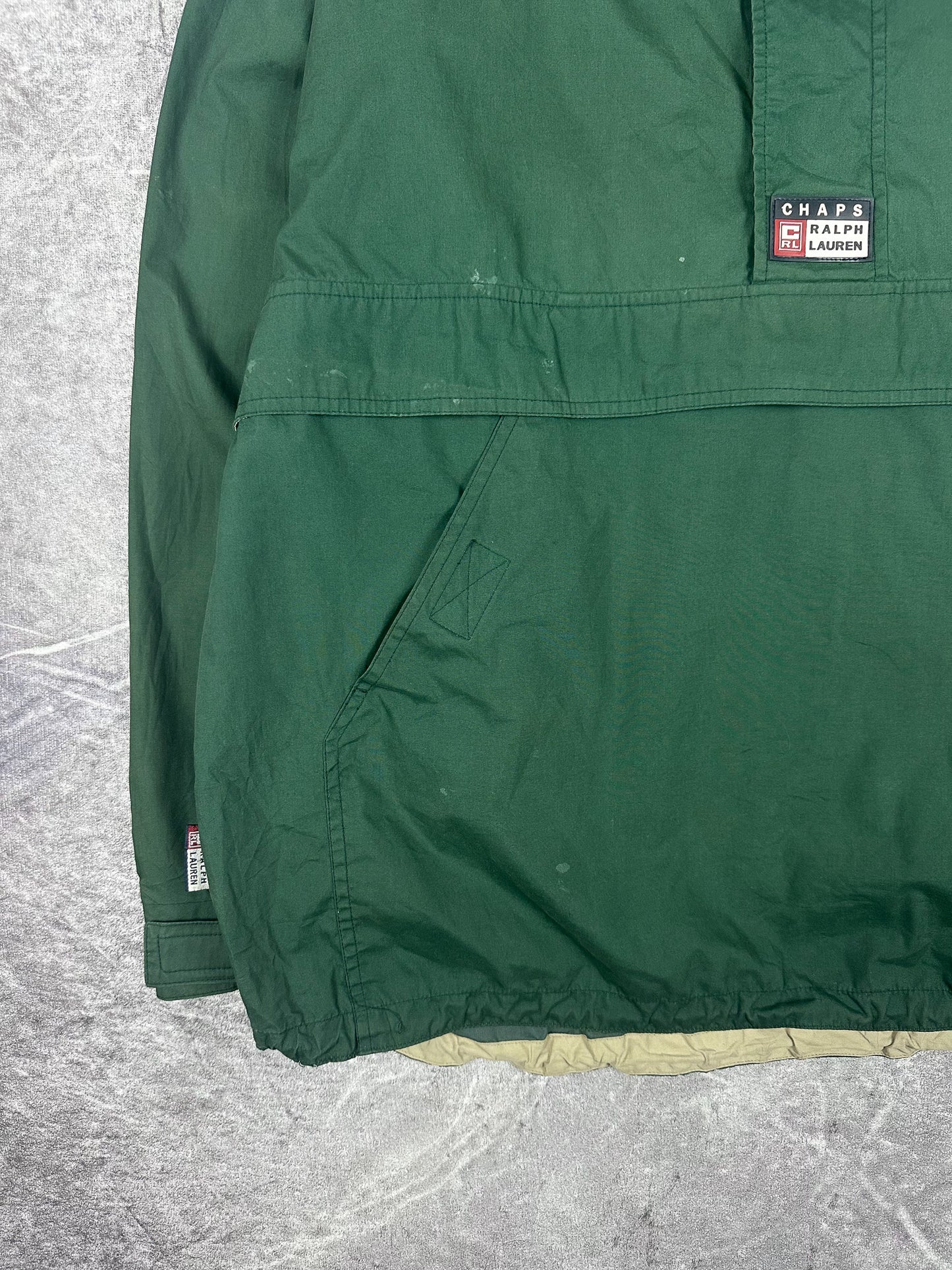 Vintage 90s Chaps Ralph Lauren Quarter Zip Pullover Windbreaker Jacket (L)