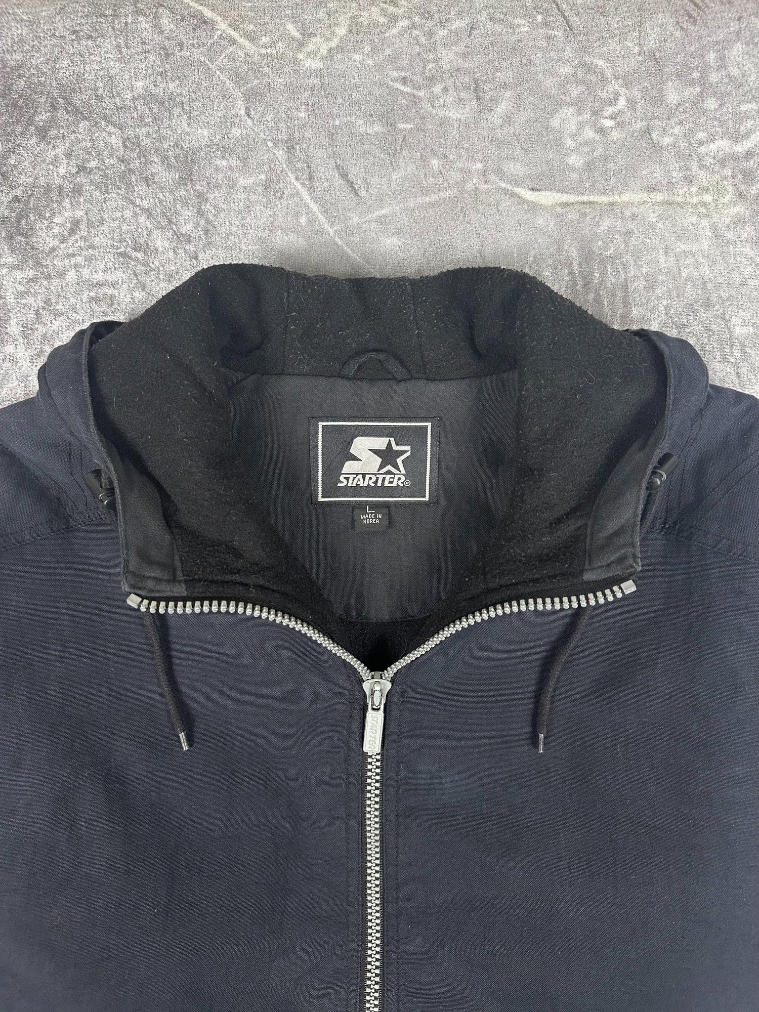 Vintage 90s Starter Brand Fleece Lined Half Zip Heavy Parka Jacket (XL)