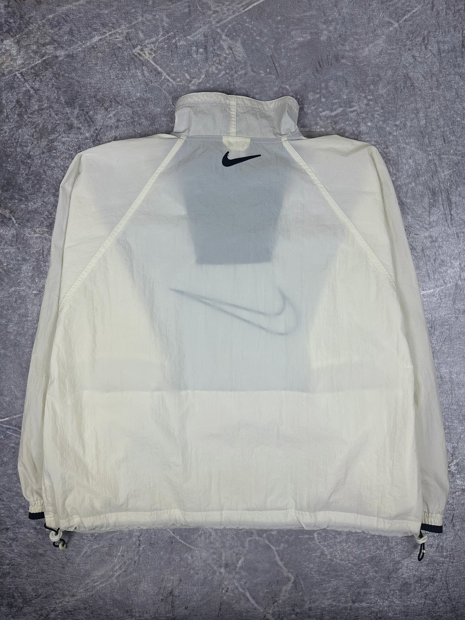 Vintage 90s Nike Quarter Zip Big Centre Swoosh Pullover Anorak Jacket (2XL)
