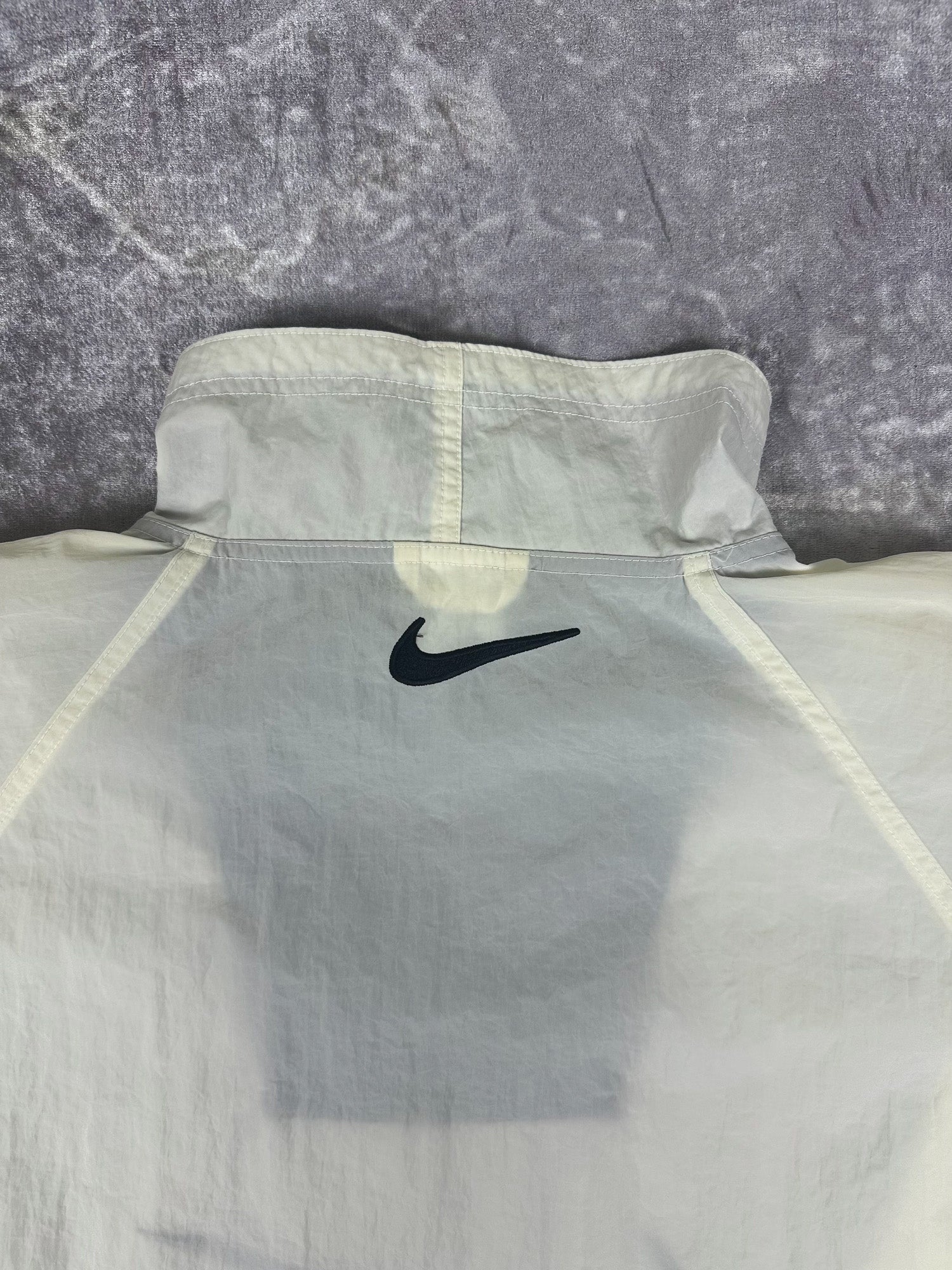 Vintage 90s Nike Quarter Zip Big Centre Swoosh Pullover Anorak Jacket (2XL)