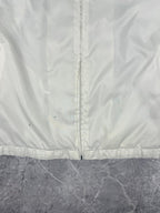 Vintage 90s Nike Small Swoosh Horizontal Stripe Spellout Windbreaker Jacket (L)