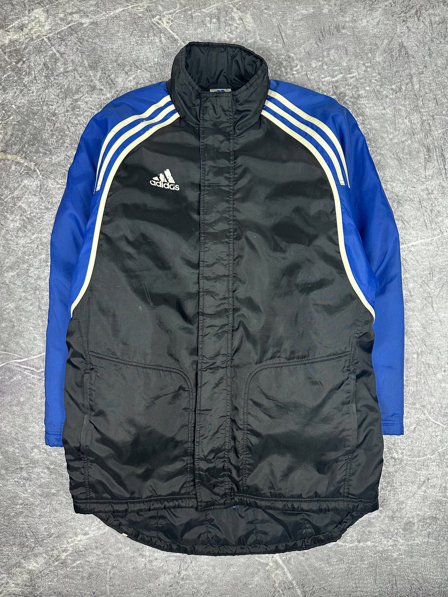 Vintage 90s Adidas 3 Stripe Colour Block Training Parka Jacket (L)