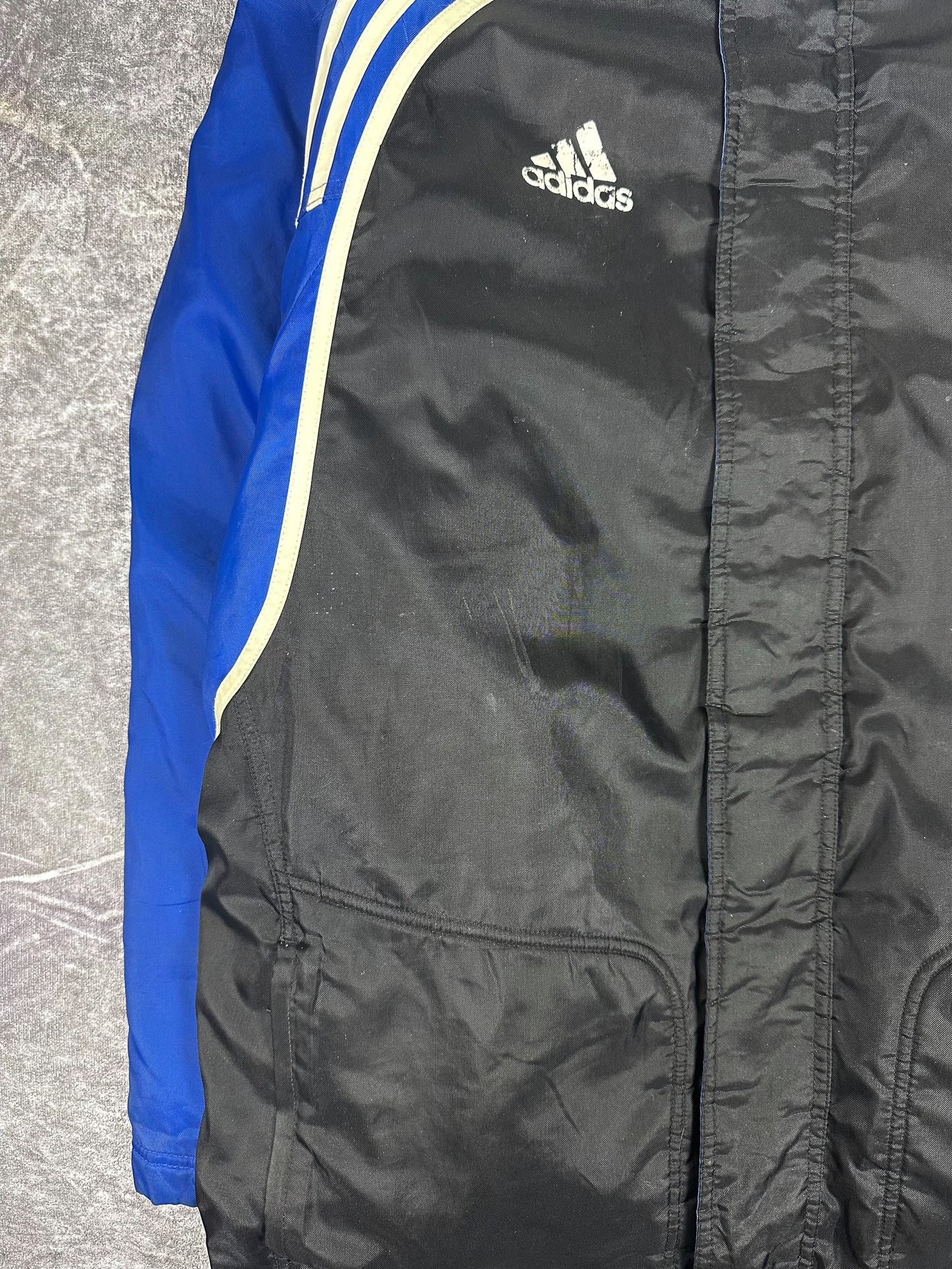 Vintage 90s Adidas 3 Stripe Colour Block Training Parka Jacket (L)