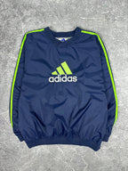 Vintage 90s Adidas Centre Logo Embroidered Pullover Windbreaker Jacket (M)