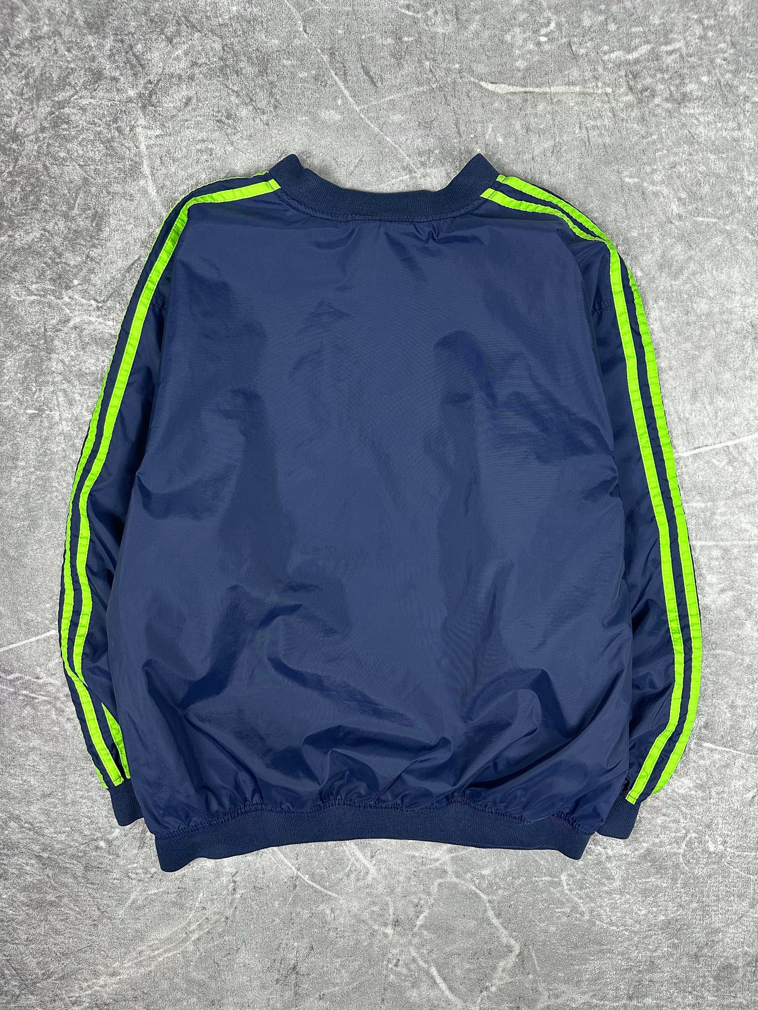 Vintage 90s Adidas Centre Logo Embroidered Pullover Windbreaker Jacket (M)