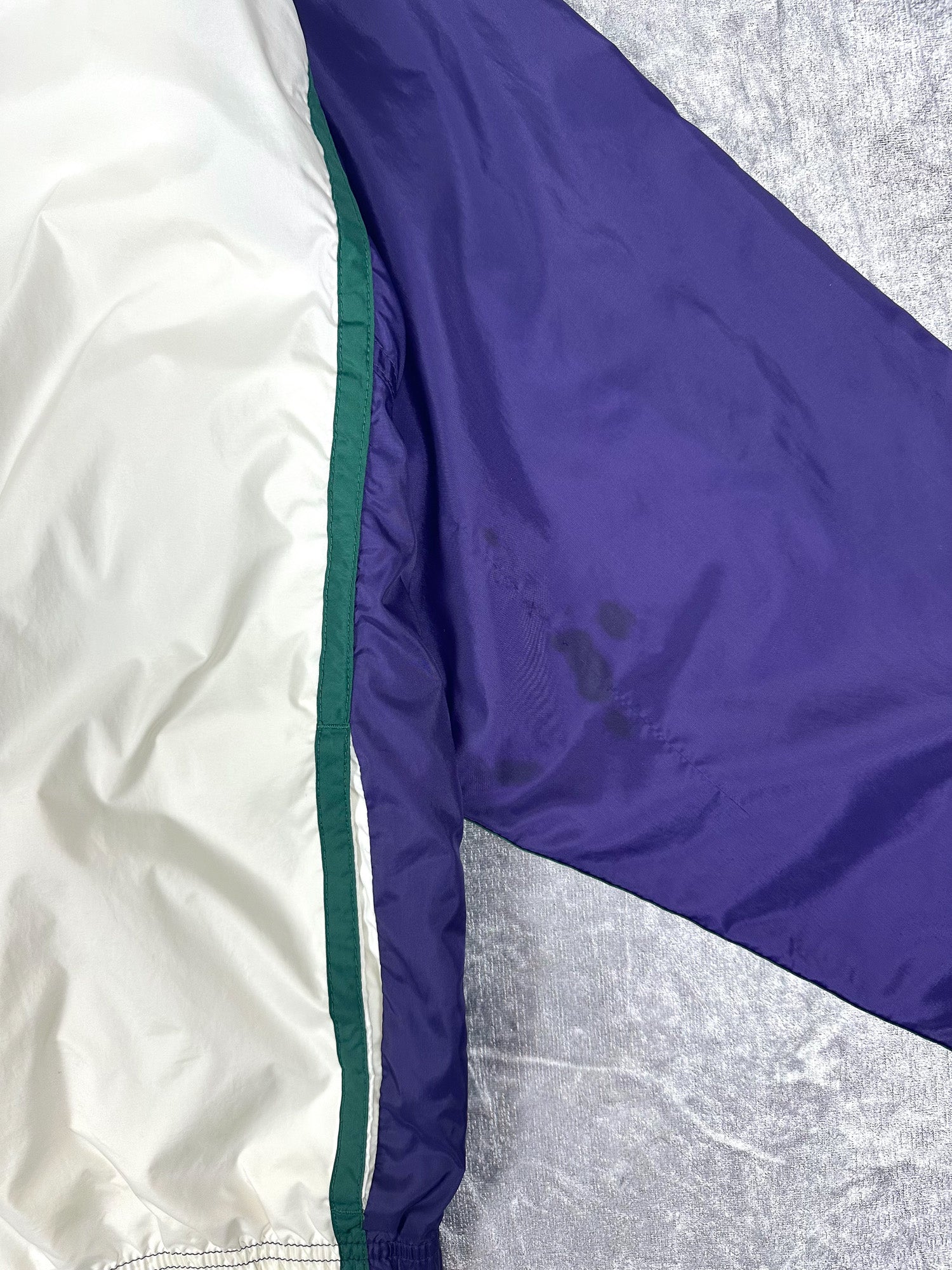 Vintage 90s Adidas Trefoil Embroidered Colour Block Windbreaker Jacket (L)