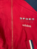 Vintage 90s Adidas Sport Exchange Embroidered Spellout Windbreaker Jacket (XL)