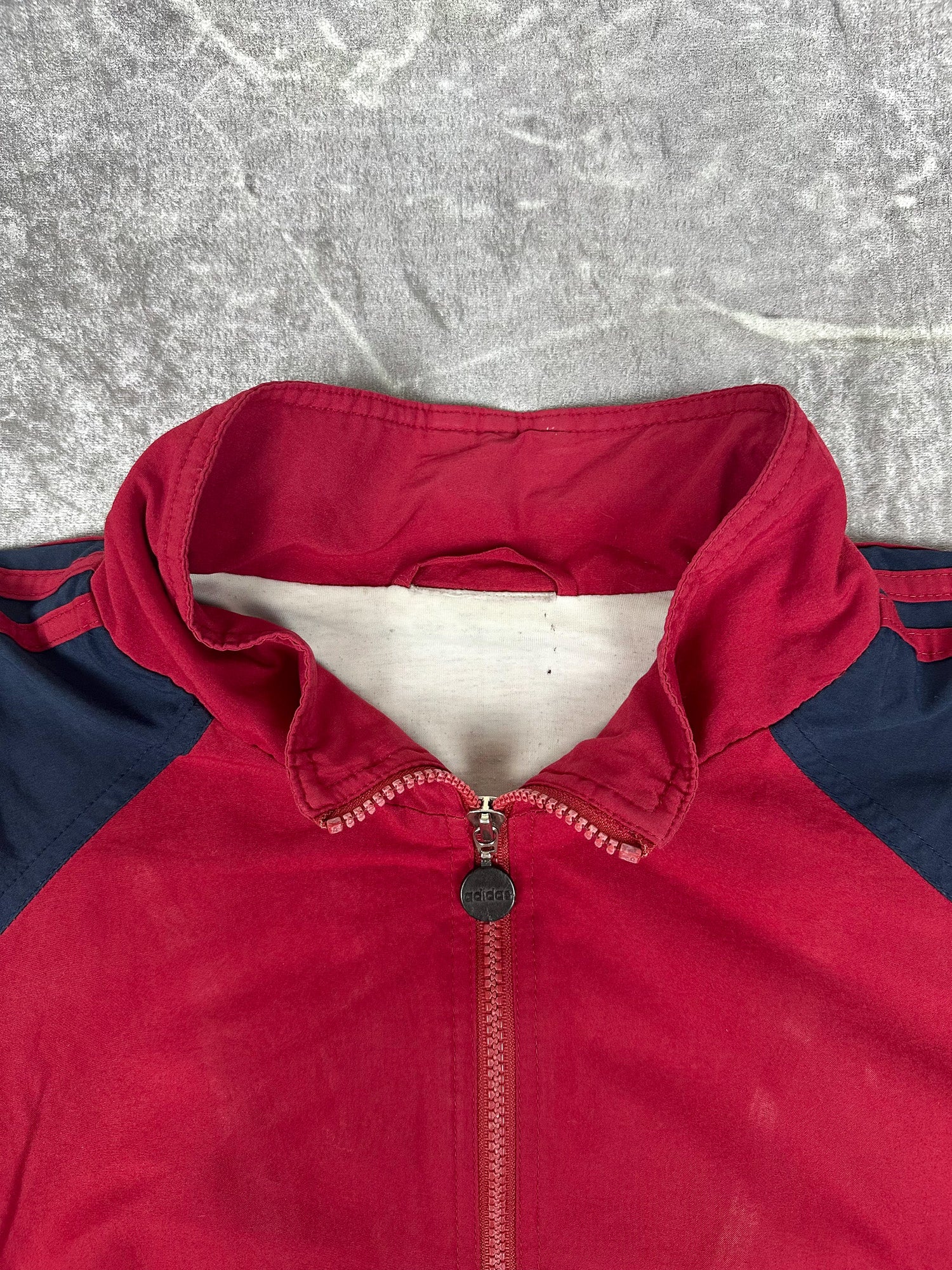 Vintage 90s Adidas Sport Exchange Embroidered Spellout Windbreaker Jacket (XL)