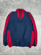 Vintage 90s Adidas Sport Exchange Embroidered Spellout Windbreaker Jacket (XL)