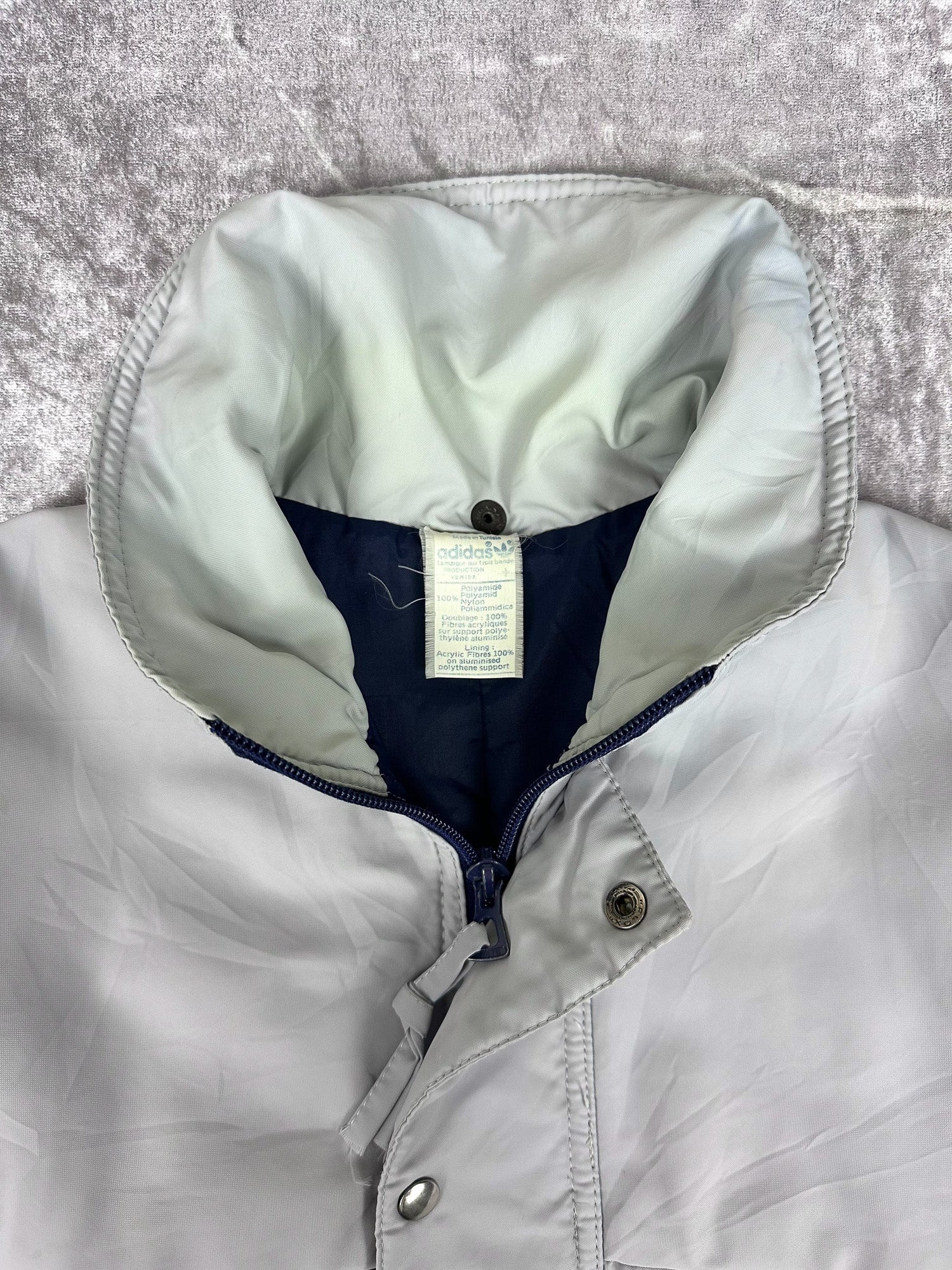 Vintage 70s/80s Adidas Puffer Trench Parka Windbreaker Jacket (S)