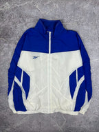Vintage 90s Reebok Colour Block Embroidered Logo Windbreaker Jacket (XL)