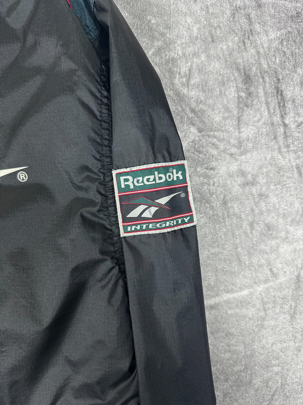 Vintage 90s Reebok Colour Block Big Logo Windbreaker Jacket (XL)