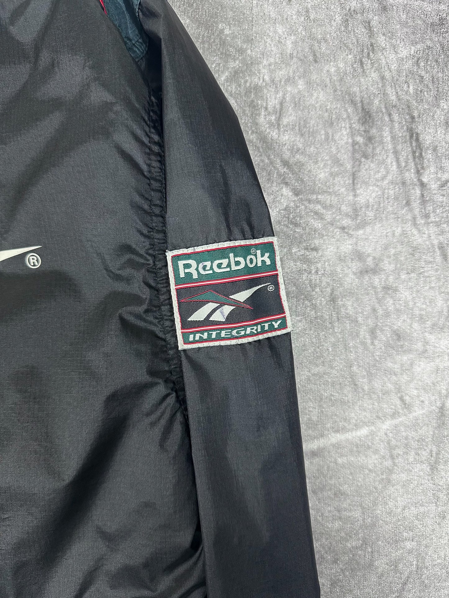 Vintage 90s Reebok Colour Block Big Logo Windbreaker Jacket (XL)