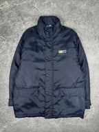 Vintage 90s Reebok Athletic Department Embroidered Trench Parka Heavy Jacket (XL)