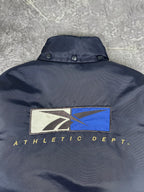 Vintage 90s Reebok Athletic Department Embroidered Trench Parka Heavy Jacket (XL)