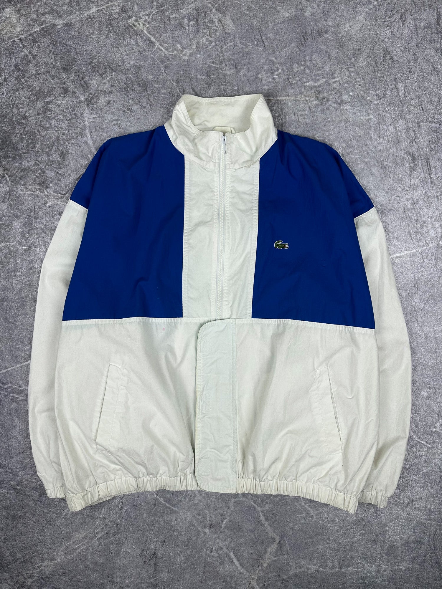 Vintage 90s Lacoste Colour Block Half Placket Windbreaker Jacket (XL)