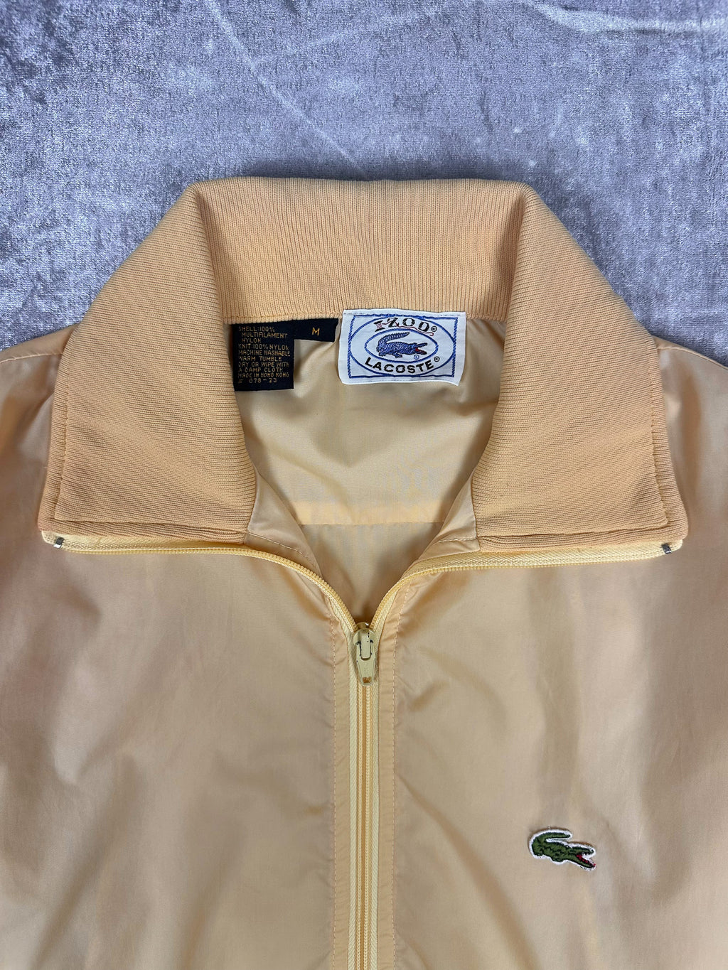 Vintage 90s Lacoste Small Patch Logo Lightweight Bomber Jacket (M)