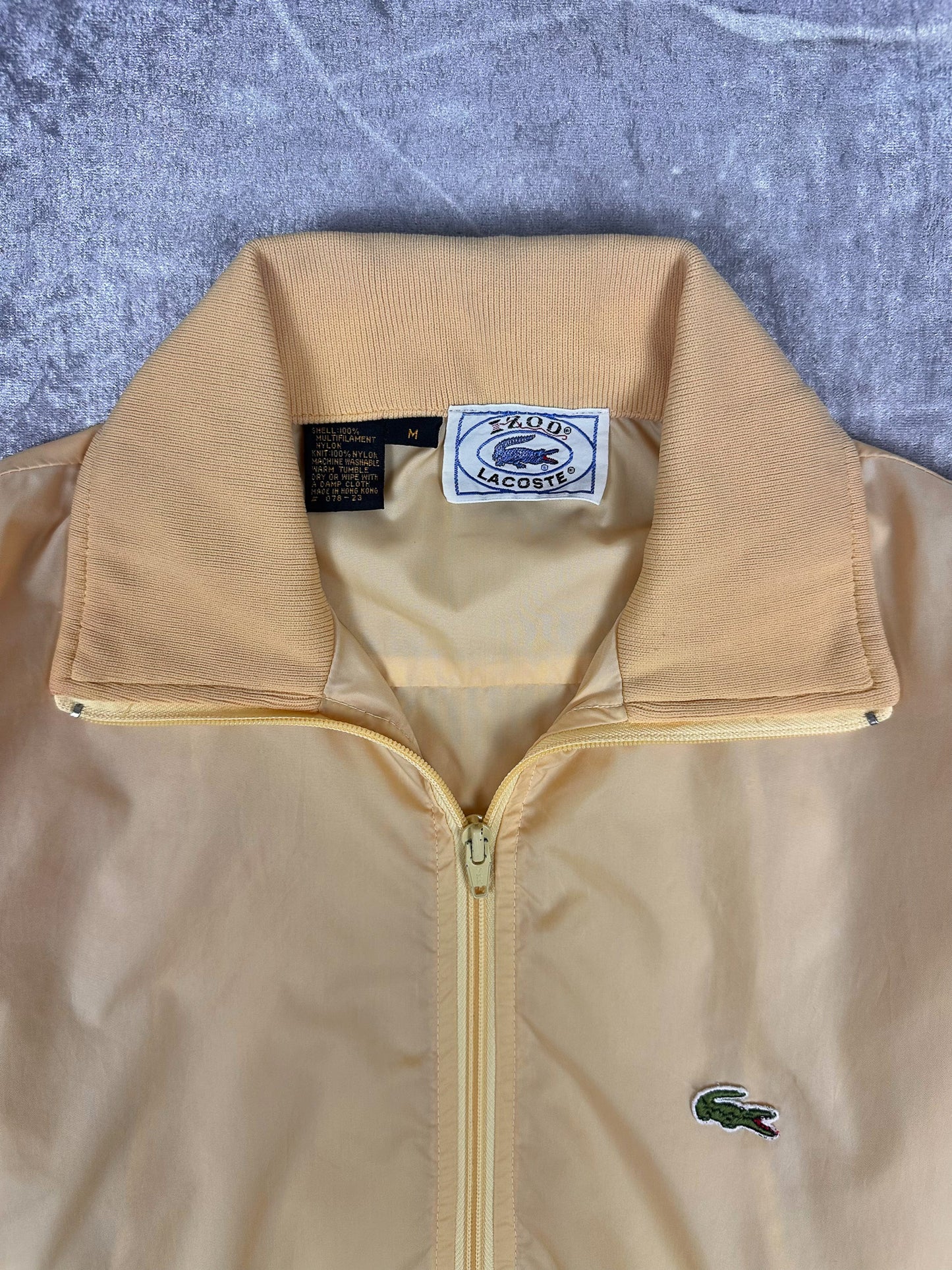 Vintage 90s Lacoste Small Patch Logo Lightweight Bomber Jacket (M)