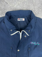 Vintage 90s Fila Magic Line Embroidered Logo Parka Jacket (XL)
