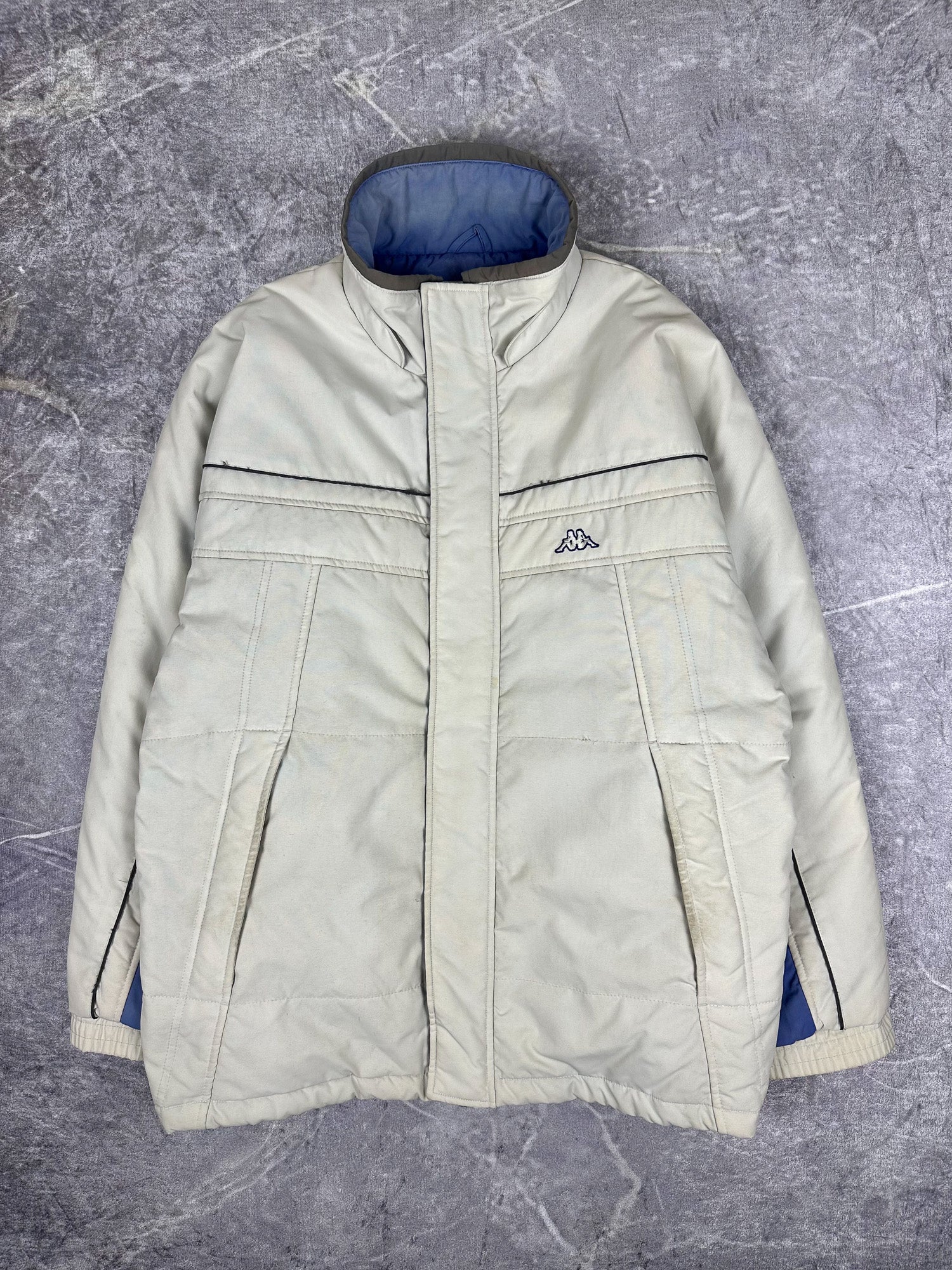 Vintage 00s Kappa FW 01-02 Puffer Coat Heavyweight Jacket (XL)