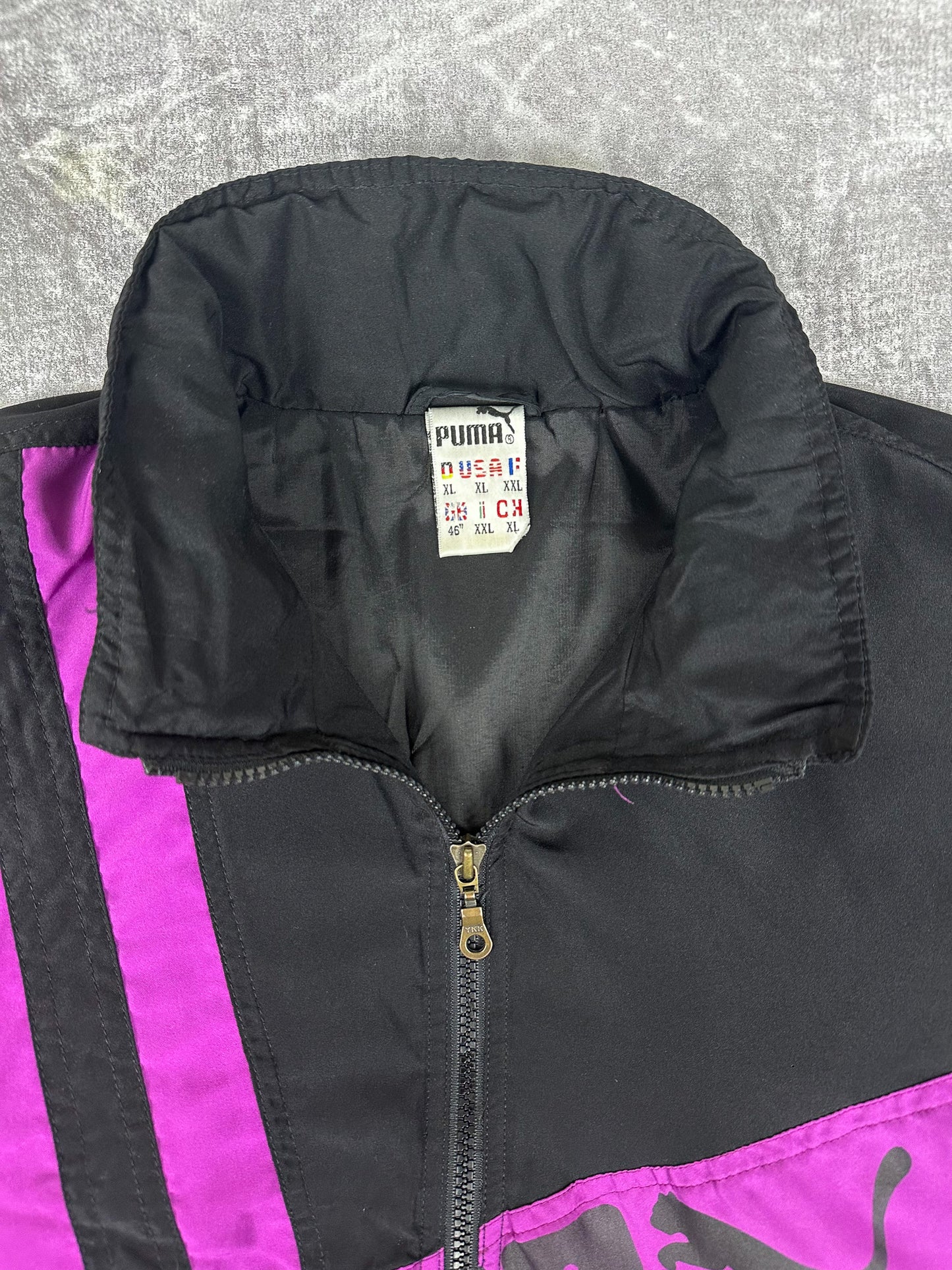 Vintage 90s Puma Colour Block Embroidered Training Parka Jacket (XL)
