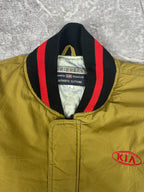 Vintage 90s Kia Embroidered Badge Colour Block Bomber Jacket (L)