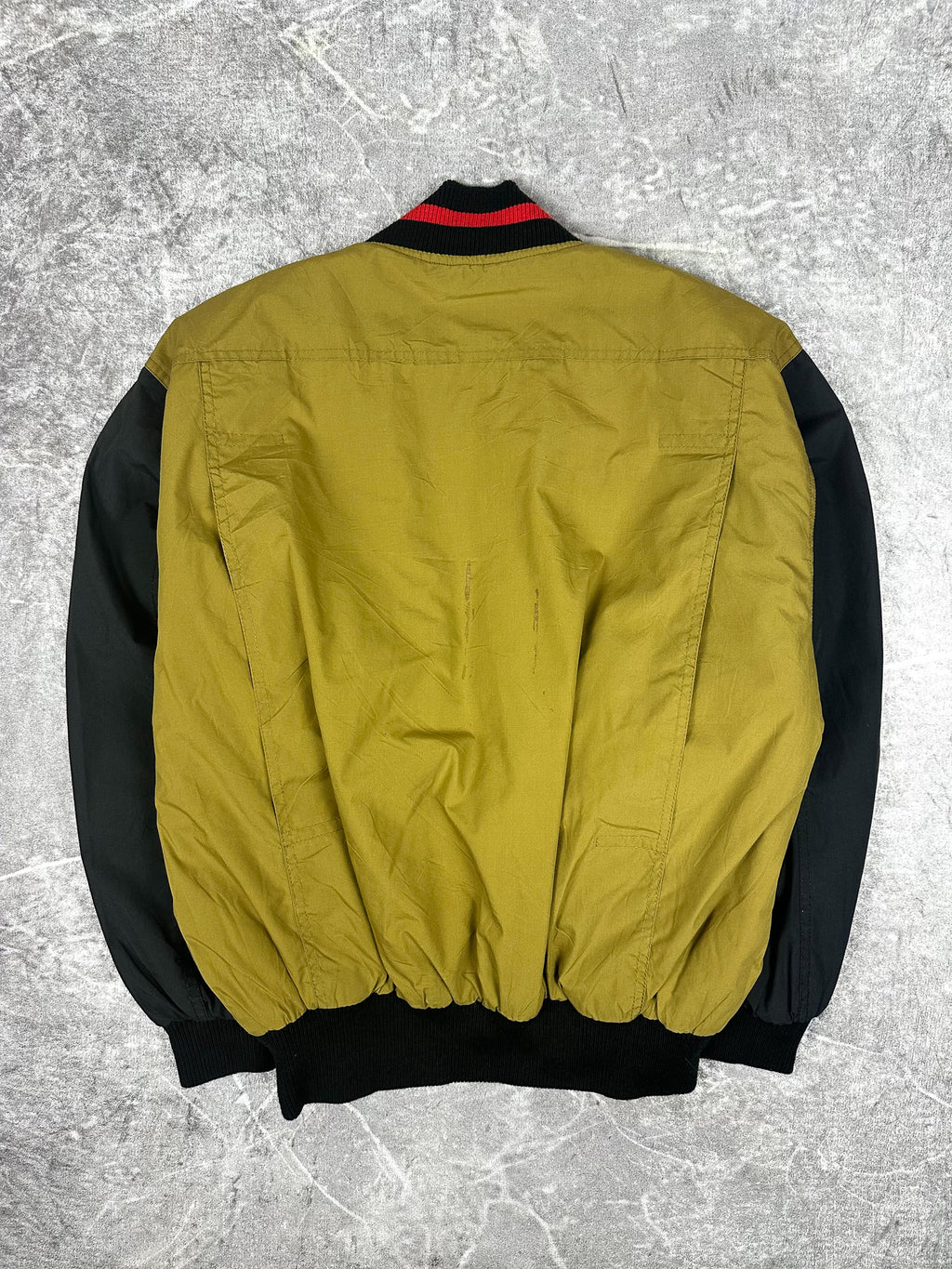 Vintage 90s Kia Embroidered Badge Colour Block Bomber Jacket (L)