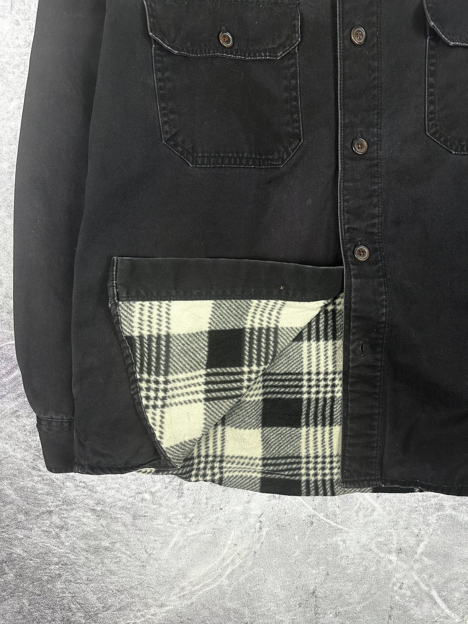 Vintage 00s Chaps Ralph Lauren Plaid Fleece Lined Button Up Jacket (XL)
