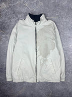 Vintage 00s Nautica Canvas Embroidered Logo Reversible Fleece Jacket (M)