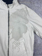 Vintage 00s Nautica Canvas Embroidered Logo Reversible Fleece Jacket (M)