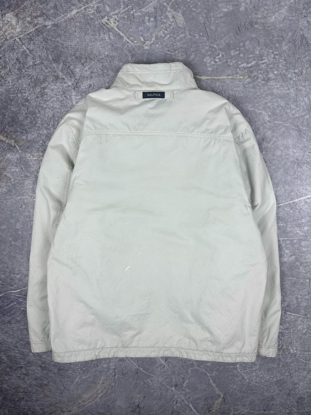 Vintage 00s Nautica Canvas Embroidered Logo Reversible Fleece Jacket (M)