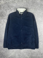 Vintage 00s Nautica Canvas Embroidered Logo Reversible Fleece Jacket (M)
