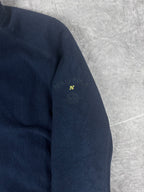Vintage 00s Nautica Canvas Embroidered Logo Reversible Fleece Jacket (M)