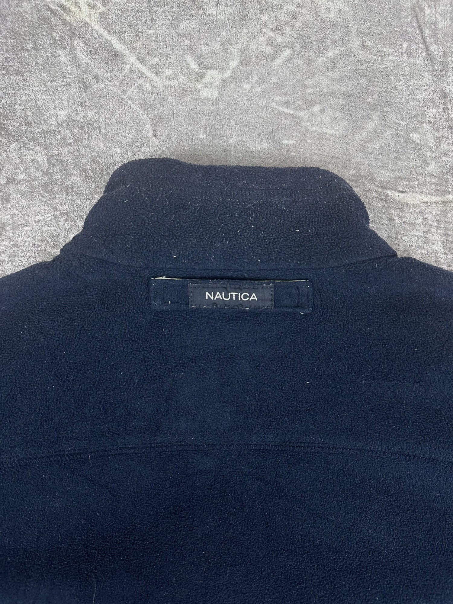 Vintage 00s Nautica Canvas Embroidered Logo Reversible Fleece Jacket (M)