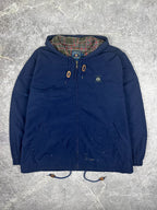 Vintage 90s Chaps Ralph Lauren Embroidered Spellout Hooded Parka Jacket (L)
