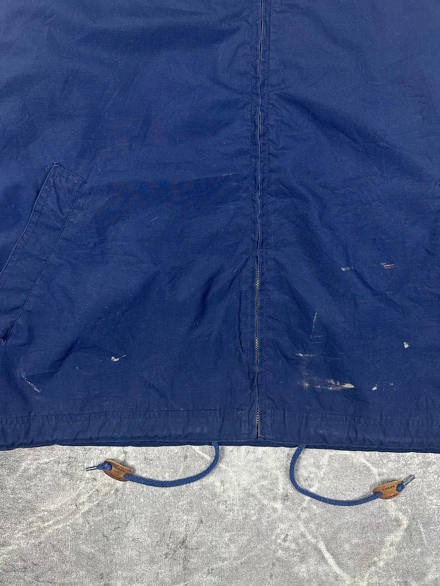 Vintage 90s Chaps Ralph Lauren Embroidered Spellout Hooded Parka Jacket (L)