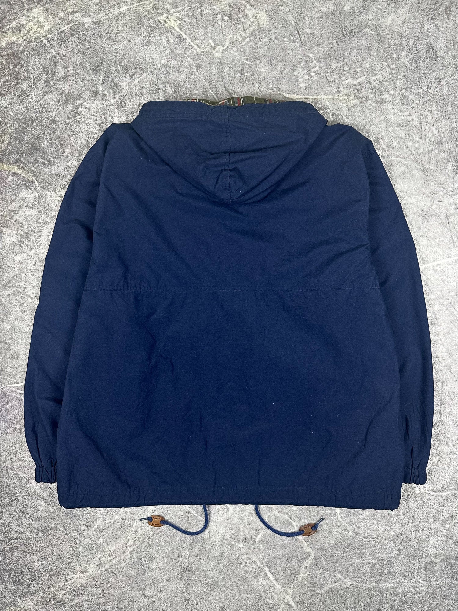 Vintage 90s Chaps Ralph Lauren Embroidered Spellout Hooded Parka Jacket (L)