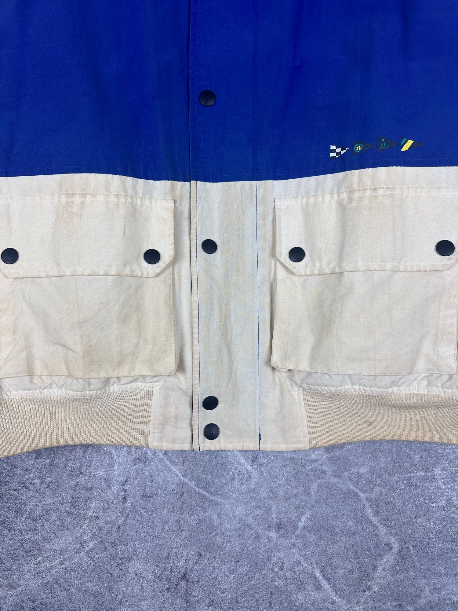 Vintage 90s Nautica Colour Block Sailing Flags Windbreaker Jacket (L)