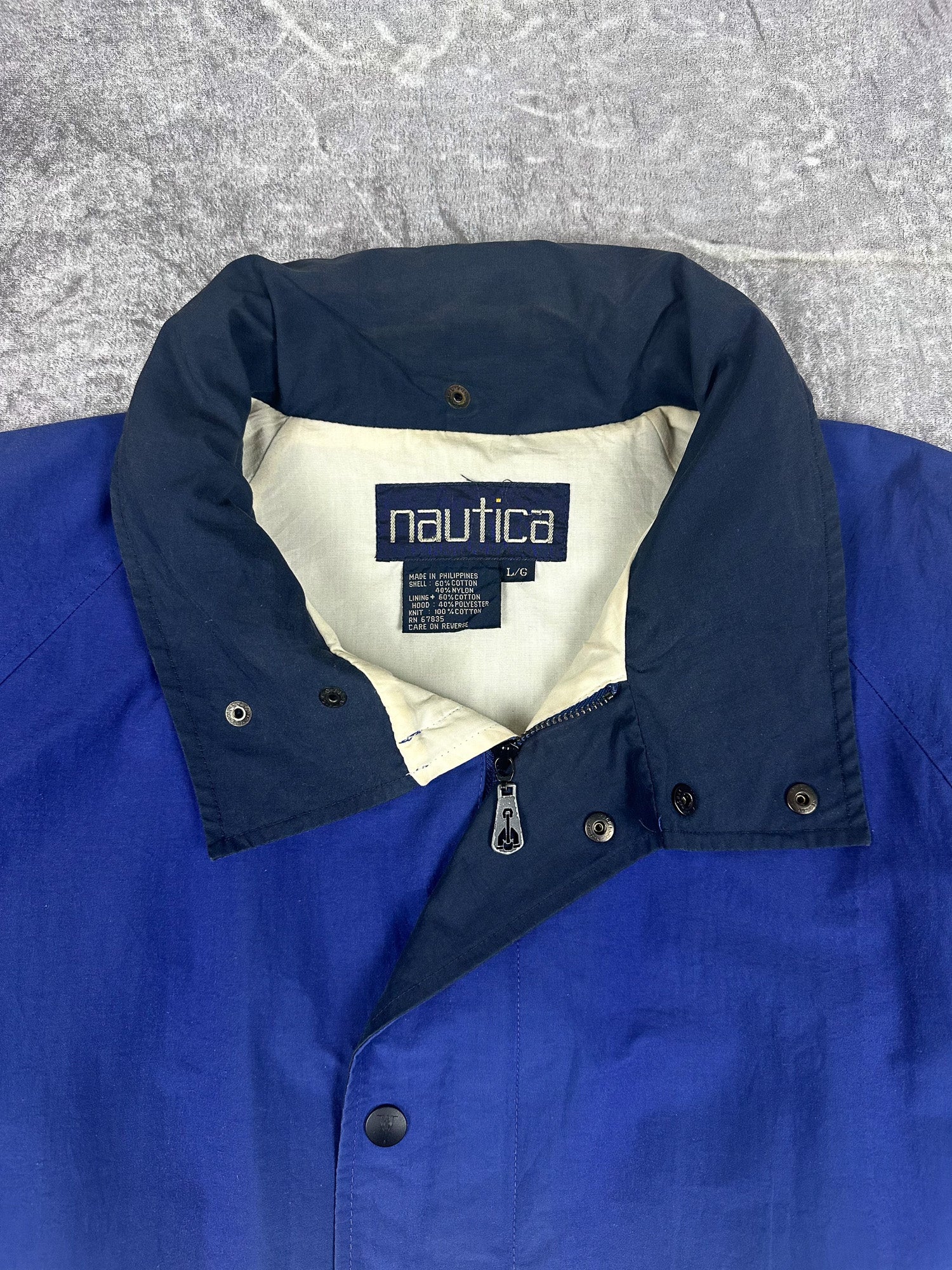 Vintage 90s Nautica Colour Block Sailing Flags Windbreaker Jacket (L)