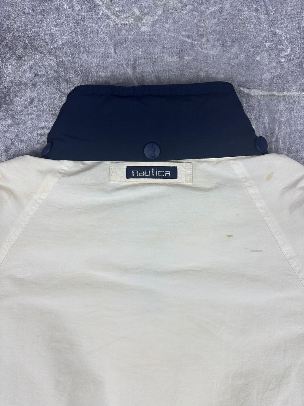 Vintage 90s Nautica Challenge J-Class Embroidered Spellout Sailing Jacket (2XL)