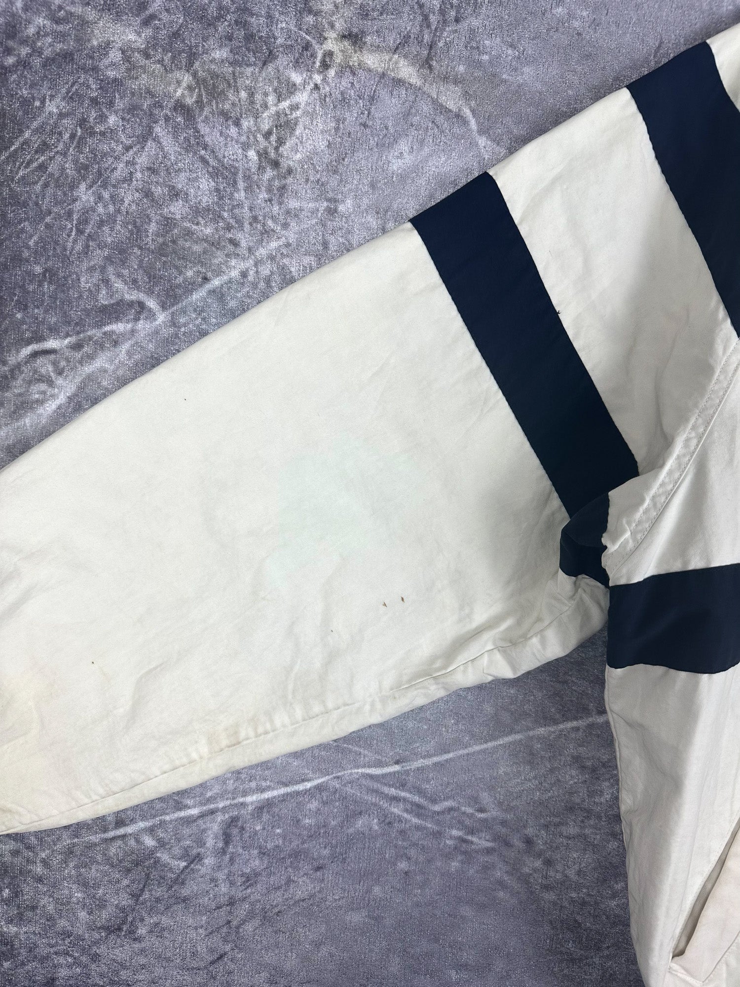 Vintage 90s Nautica Challenge J-Class Wrap Around Striped Sailing Jacket (L)