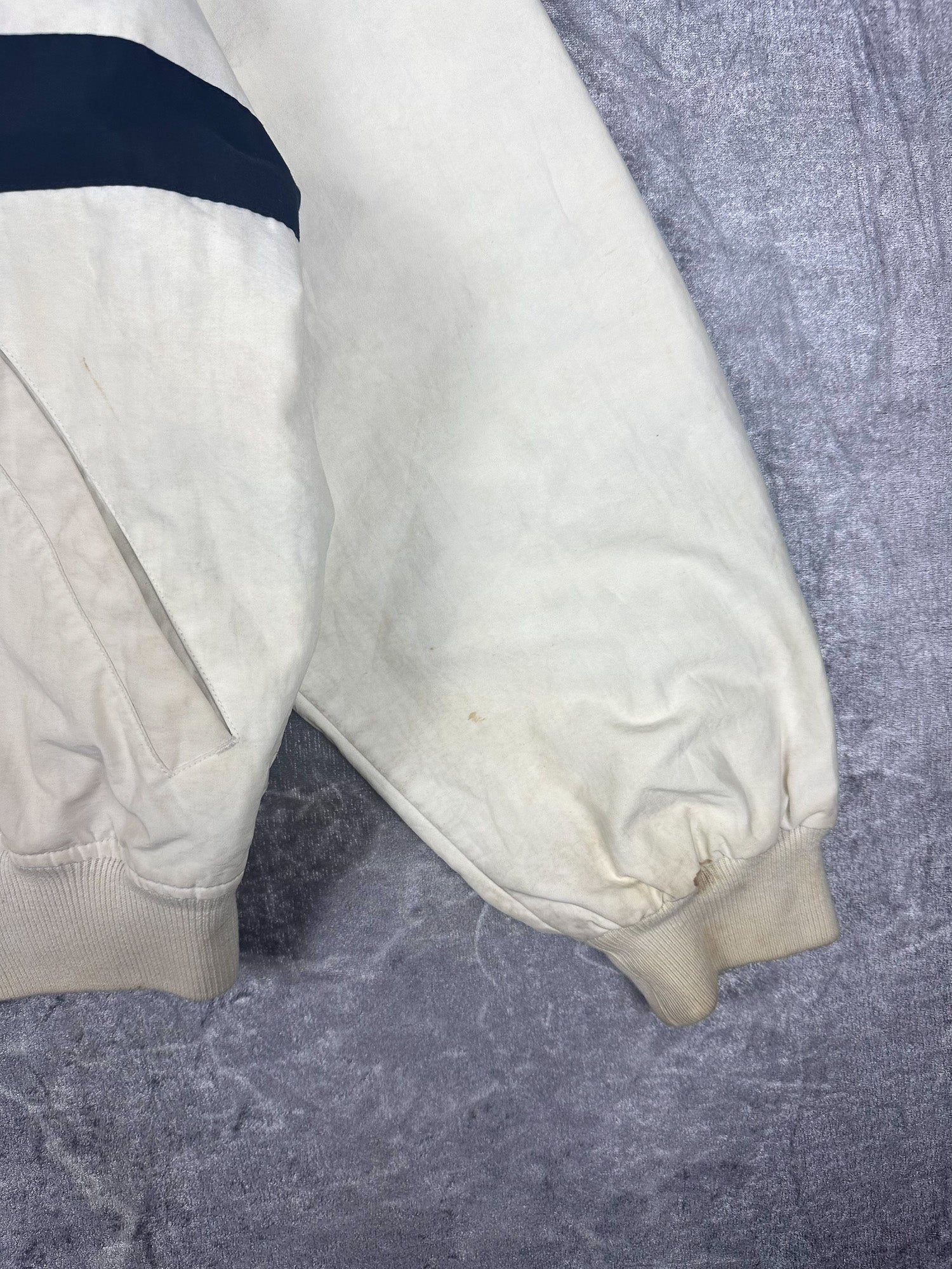 Vintage 90s Nautica Challenge J-Class Wrap Around Striped Sailing Jacket (L)