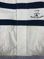 Vintage 90s Nautica Challenge J-Class Wrap Around Striped Sailing Jacket (L)