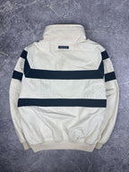 Vintage 90s Nautica Challenge J-Class Wrap Around Striped Sailing Jacket (L)