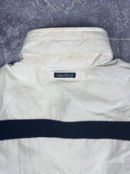 Vintage 90s Nautica Challenge J-Class Wrap Around Striped Sailing Jacket (L)