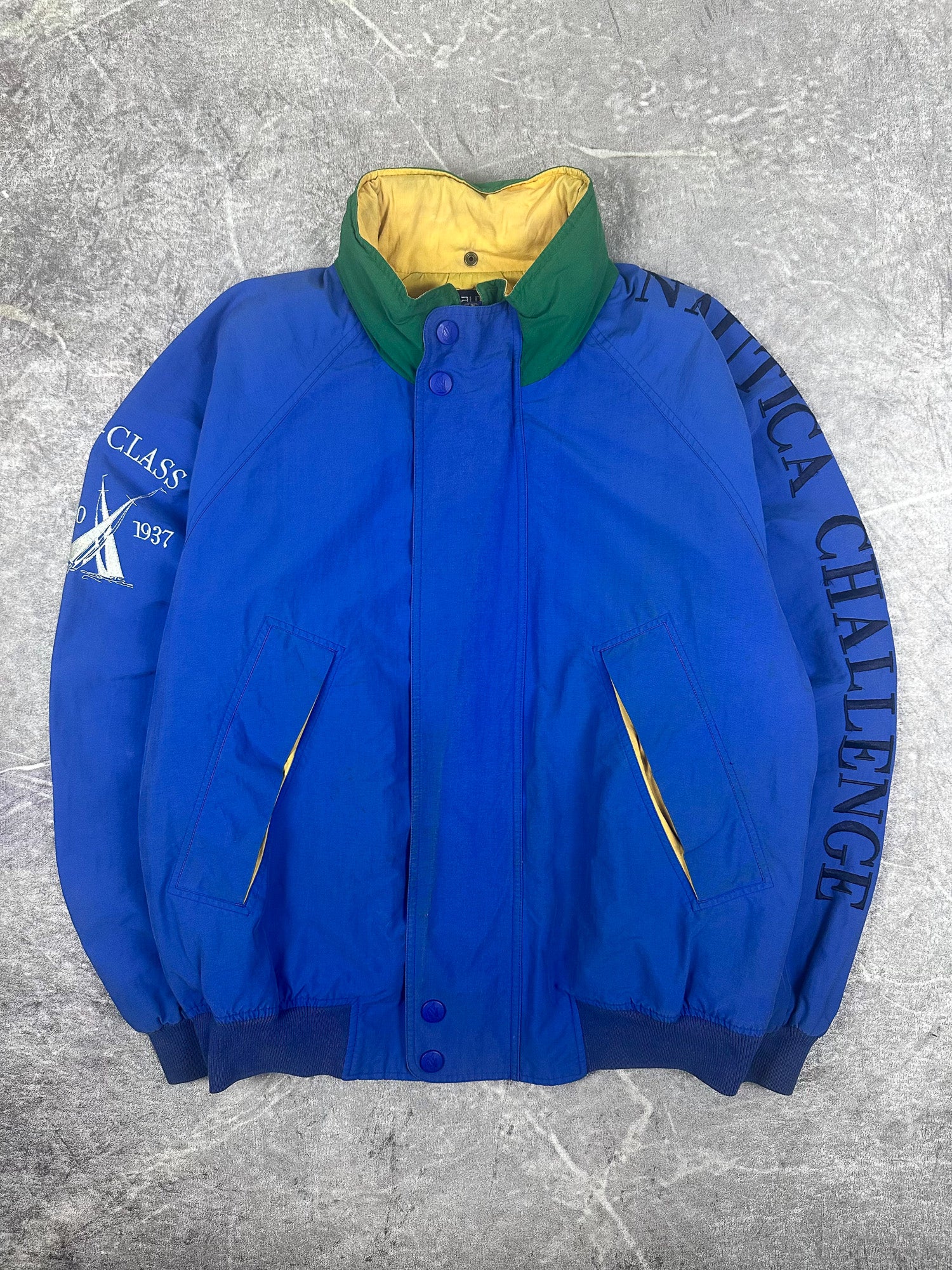 Vintage 90s Nautica Challenge J-Class Embroidered Sailing Jacket (XL)