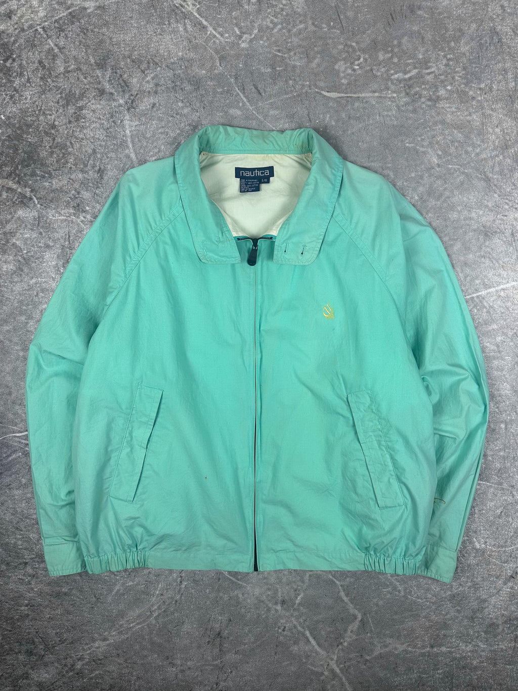 Vintage 90s Nautica Embroidered Small Logo Harrington Jacket (L)